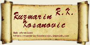 Ruzmarin Kosanović vizit kartica